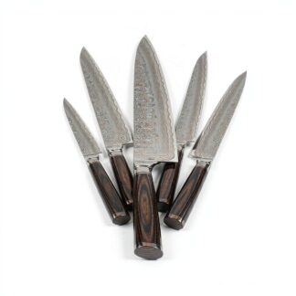 Damascus Chefs Knife Set 5 Piece - SAUCIER