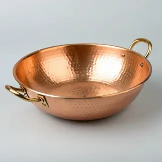 Hand-Hammered Carbon Steel Wok, 14 in