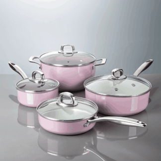 Enameled Cast Iron Cookware Set, 5-Piece