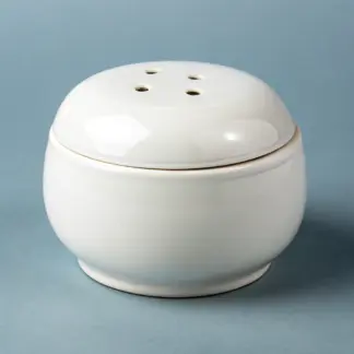 Ceramic Salt Cellar with Bamboo Lid