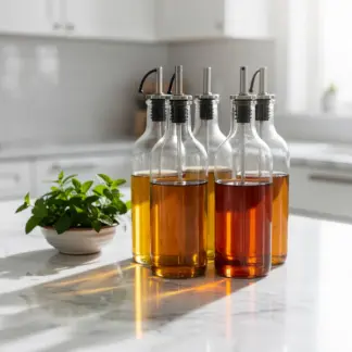 Glass Oil & Vinegar Dispenser Set